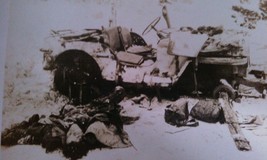 Vintage Photo;Dead Soldiers Beside Destroyed Jeep; From WW2; Circa 1943 - £11.72 GBP