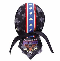 EvelKnievel Doo Rag Patriotic Stars Skull Cap Bandana Robbie Motorcycle Helmet L - $11.99