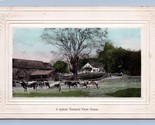 A Typical Vermont Farm Home Cows Barn Embossed Frame 1911 DB Postcard P14 - $2.92
