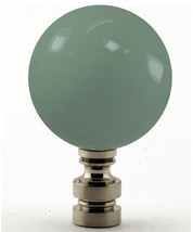 Ceramic Sage Green Ball Nickel Base Finial 2.25&quot;h - £25.68 GBP