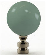 Ceramic Sage Green Ball Nickel Base Finial 2.25&quot;h - $32.25