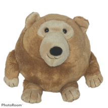 Goof Ballz Bailee The Bear Round Brown Tan Plush Stuffed Animal 2012 6&quot; - £19.57 GBP