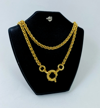 24K Gold Plated Wheat Necklace 925 Sterling Silver, Handmade Unisex Necklace - £116.14 GBP+