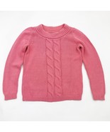 AZOD Pink Cotton Blend Cable Knit Sweater Women&#39;s Medium - $492.81 MXN
