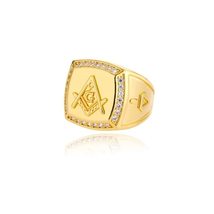 Religion Cubic Zirconia Rings For Women Gold Ring Stainless Steel Jewelr... - £19.98 GBP