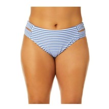 Time and Tru Womens Blue Striped Cut Out Bikini Bottoms ONLY, Size 2X NWT - £12.78 GBP