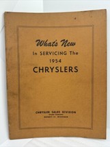 Vintage Chrysler Corporation "What's New In Servicing The 1954 Chryslers" Manual - $18.52