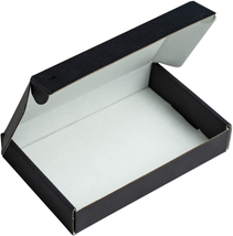 Recyclable Corrugated Box Mailers Cardboard Box For Shipping 50 Pack Black NEW - £29.63 GBP