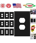 Durable Black Jumbo Wall Outlet Covers, 5.51&quot; x 3.50&quot; | 10-Pack for Easy... - $55.93 CAD