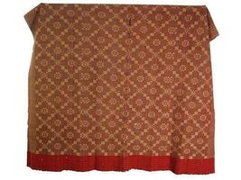 Jacquard Coverlet Pennsylvania Antique 19th C  Brown Green WOOL 36x72 - $7,206.28 MXN