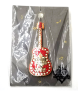 House of Blues Orlando Guitar Pin Red Stars Flames Music Venue Collectib... - $23.07 CAD