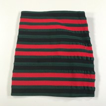 Pleasure Doing Business Pencil Skirt Size S Green Red Black Striped Thic... - $18.69