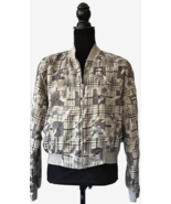 Ladies Satin Bomber Jacket, Plum &amp; Gray w Plum Lining, Knit Neck and Cuf... - $29.97