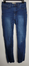 Madewell 9&quot; Mid Rise Skinny Jeans Women 28 Cutoff Blue Faded Distressed - £18.80 GBP