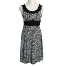 True Envy Sleeveless Cute Classy Dress ~ Sz 4P ~ Below Knee ~ Black &amp; White  - £13.42 GBP