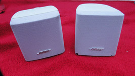 Pair of Bose Acoustimass Red Line Cube Speakers In White - $41.62