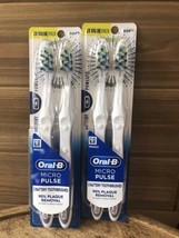 2 Packs Of 2 4 Total Oral-B Micro Pulse Battery Toothbrushes Plaque Removal - £22.26 GBP
