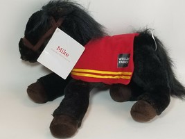 Wells Fargo Horse 2016 Legendary Pony Mike Plush Black Red Saddle Stuffed 12in - £11.81 GBP