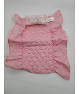 Vintage Barbie Dream Bed Pink Heart Comforter, Pillow, Canopy top Replac... - $14.99