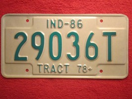 (Choice) LICENSE PLATE Tractor Tag 78 1986 INDIANA 29036T 037 043 044 et... - $6.38