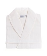 Linum Home Textiles 100% Turkish Cotton Unisex Waffle Weave Bathrobe White - $78.20