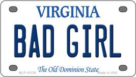 Bad Girl Virginia Novelty Mini Metal License Plate Tag - £11.72 GBP
