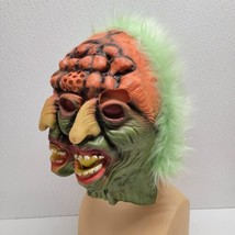 Vintage Two Faced Green Monster Scary Witch Rubber Mask Halloween Costume - $54.35