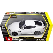 Jaguar XKR-S XK XKR - 1/24 Scale Diecast Model by Bburago - WHITE w/ WIN... - $34.64