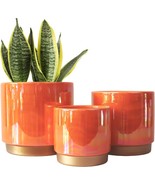 Gepege Ceramic Indoor Pots For Plants, Rainbow Pearl Glaze Planter With ... - £32.04 GBP