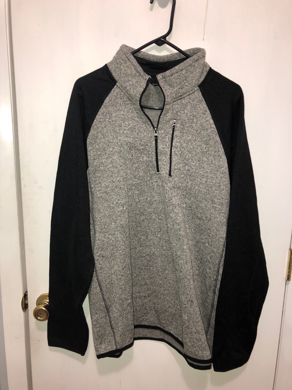 NWT Beverly Hills Polo Club Mens 1/4 Zip Pullover Sweatshirt SZ XL Fox Gray NEW - $17.81