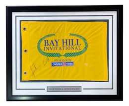 Arnold Palmer Tiger Woods Signed Framed Bay Hill Invitational Golf Flag BAS LOA - £2,706.80 GBP