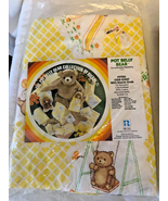 Vintage NIP Pot Belly Bear by Riegel Cotton Crib Sheet SEALED - £30.02 GBP