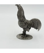 Vintage Salisbury Pewter Delaware Blue Hen Solid Rooster Figurine 3.5”H  - $76.50