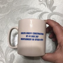 Knepp Construction Coffee Cup Mug Advertising Montgomery Indiana - $9.75