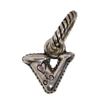 Authentic Brighton ABC Letter V Charm, J9062V, Silver Finish,  New - $8.08