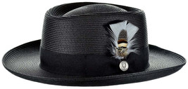 Men Bruno Capelo Braid Straw Style Spring Hat Wide Brim GAMBLER GAMS200 ... - £46.98 GBP