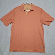 NAT NAST Mens Polo Shirt Sz M Medium Orange Bellini Short Sleeve Casual - £18.78 GBP