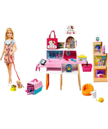 Doll (11.5-In Blonde) and Pet Boutique Playset with 4 Pets, Color-Change... - €36,05 EUR