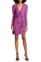 Veronica Beard Silk Verona Dress Floral Fuschia Purple Button Front Size... - $174.10