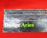 1981 Dodge Aries Owners Manual [Paperback] Dodge - $48.99