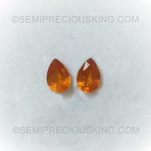 Natural Spessartite Pear Facet Cut 9X6mm Salamander Orange Color VS - SI Clarity - £106.51 GBP