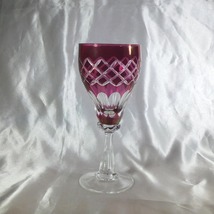 Pink Cut Wine Glass # 21465 - £17.50 GBP