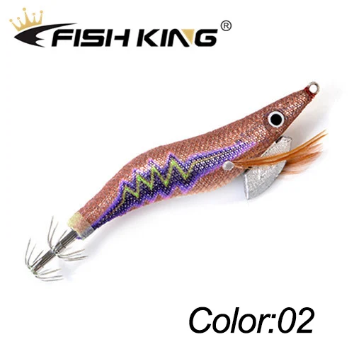 FISH KING Fishing Lure Lead Sinker 2g#2.5g#3g#3.5g# Squid Hook Jigs Octopus Cutt - $34.31