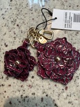 BRAHMIN MELBOURNE KEY CHAIN SUGAR PLUM MELBOURNE FLOWER DUO  NWT  $125 - $83.86
