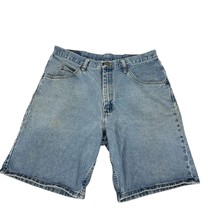 Wrangler Men&#39;s Denim Shorts Size 34 Authentic Jeans 100% Cotton Light Blue - £17.21 GBP