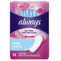 Always Thin, No Feel Protection Daily Liners, Regular Absorbency Scented... - $16.99