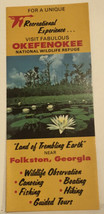 Vintage Okefenokee Swamp  Brochure Folkston Georgia QBR4 - £8.91 GBP