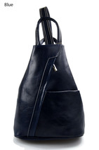 Leather backpack women blue men leather travel bag weekender sports bag ... - £115.90 GBP