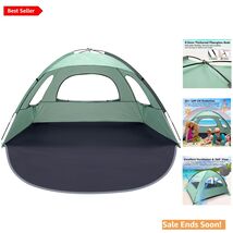 Durable Beach Tent with Waterproof Fabric and Carry Bag - Sun Protection... - $74.20