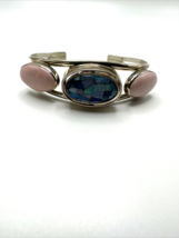 Jay King DTR Sterling Silver Southwestern Pink Opal Reversible Cuff Bracelet - £101.69 GBP